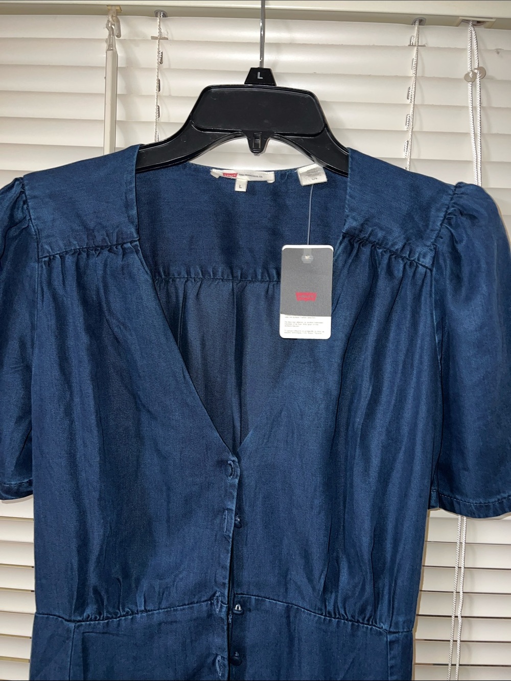 Levi’s Women's Navy Button-Front Short Sleeve dress